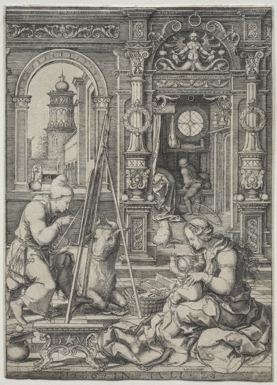 St Luke målar jungfrun av Dirk Vellert