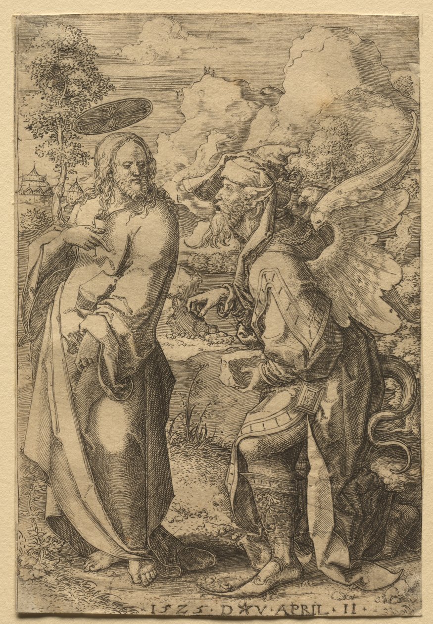 Kristi frestelse, 1525. av Dirk Vellert