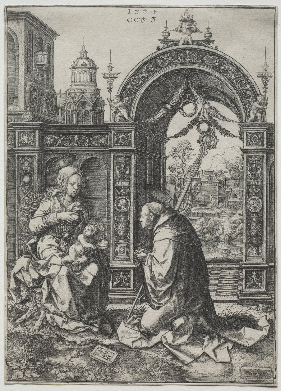 Vision av St. Bernard av Dirk Vellert