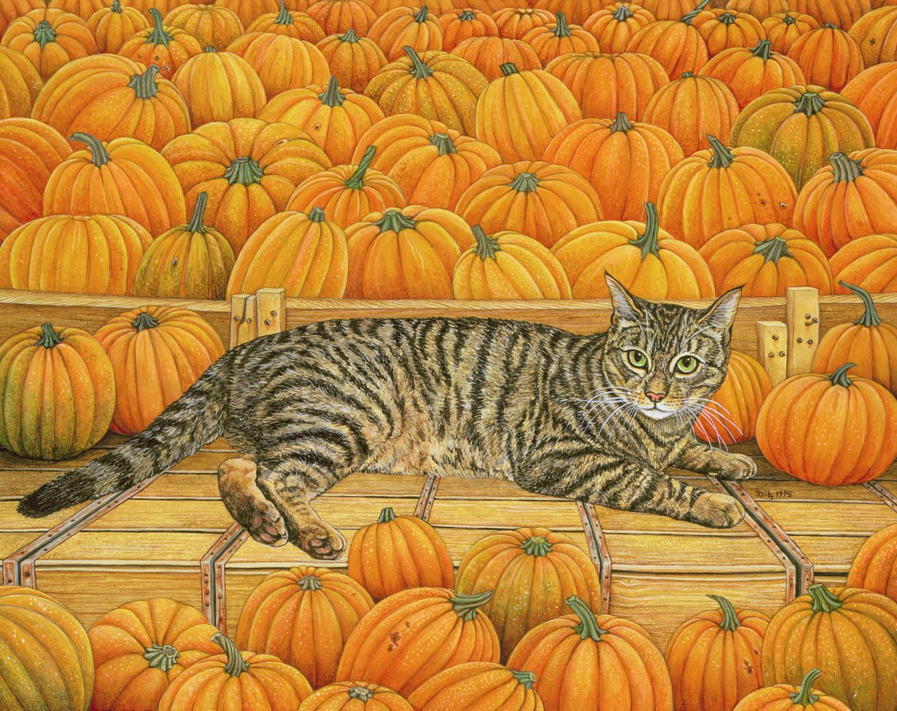 The Pumpkin-Cat, 1995 (akryl på panel) av Ditz