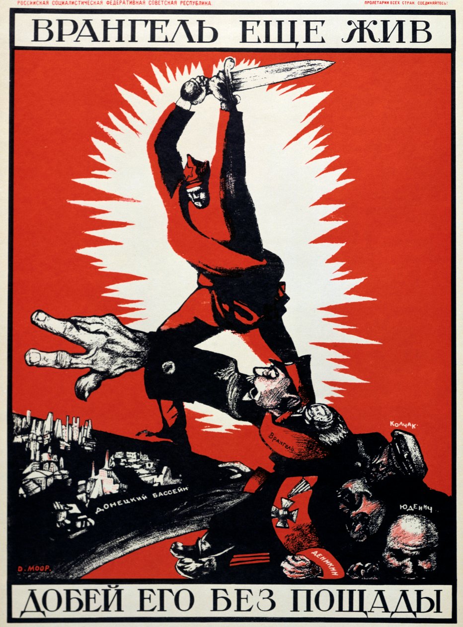 Sovjetisk politisk affisch, 1920. av Dmitriy Stakhievich Moor