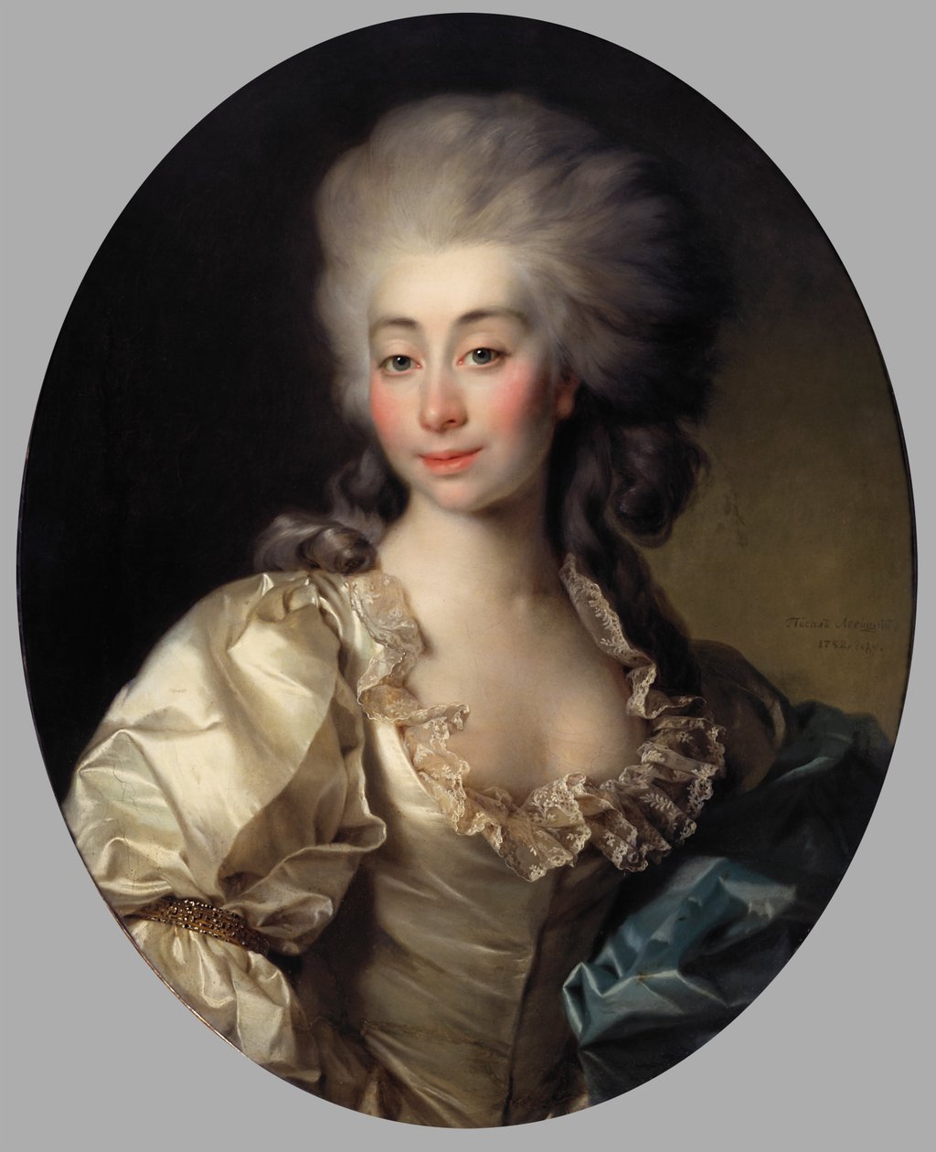 Porträtt av grevinnan Ursula Mniszek av Dmitri Grigorievich Levitsky