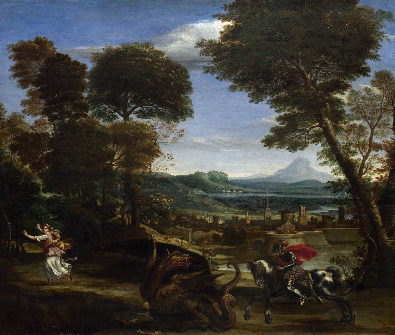 Saint George killing the Dragon av Domenichino
