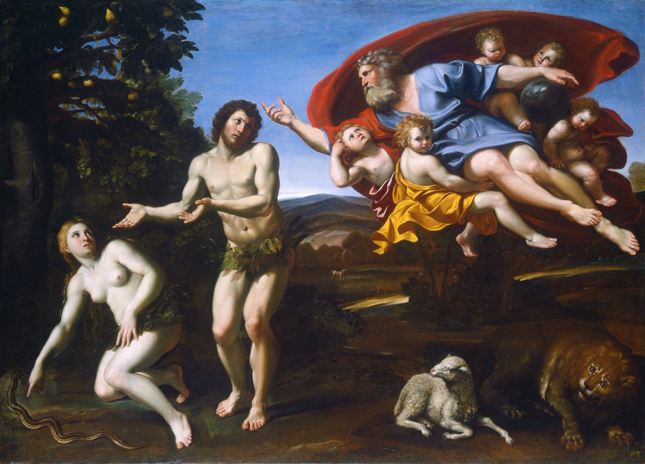 Adam och Evas tillrättavisning av Domenichino