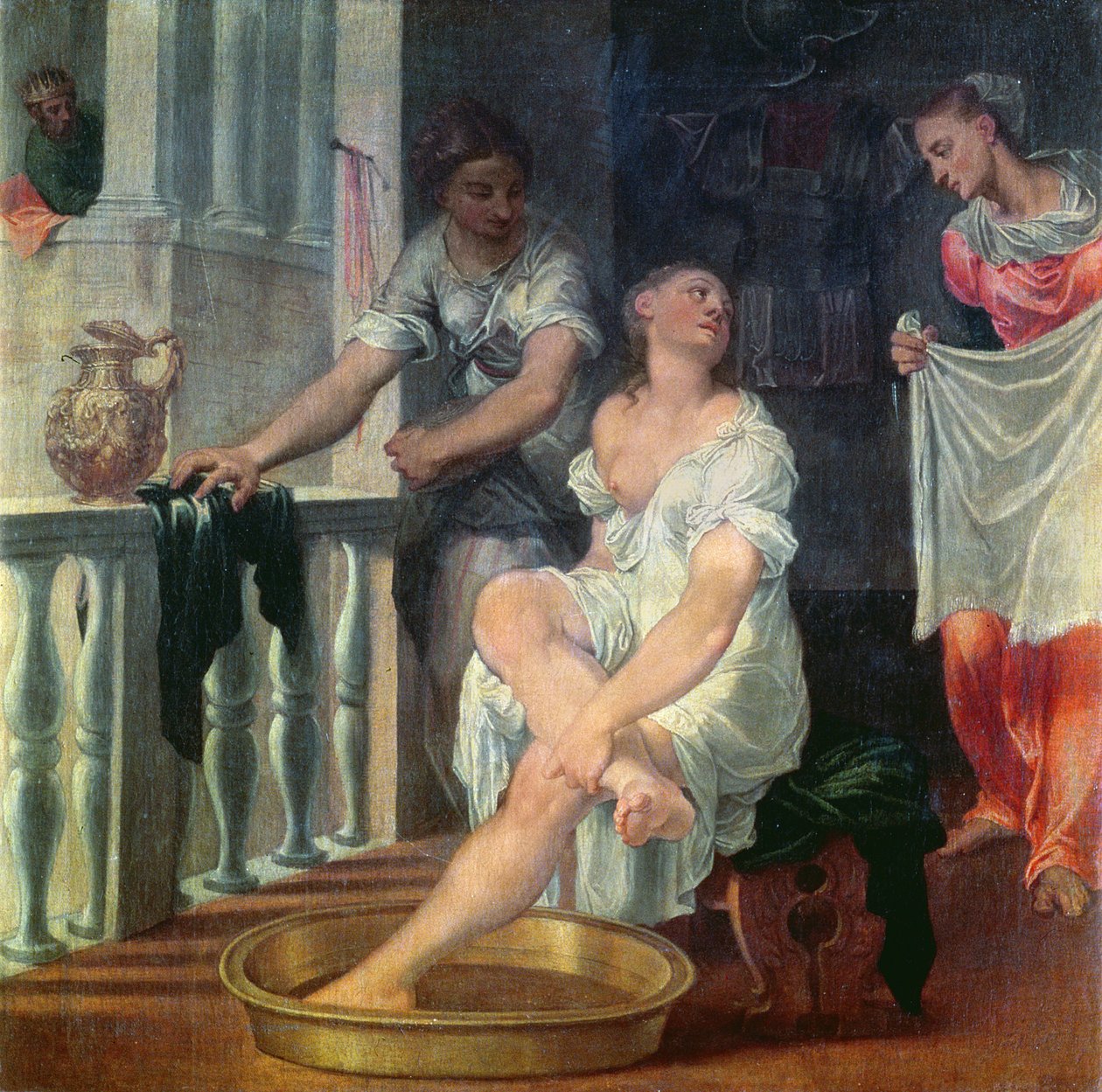 Bathsheba badar, ca 1550 av Domenico Brusasorci