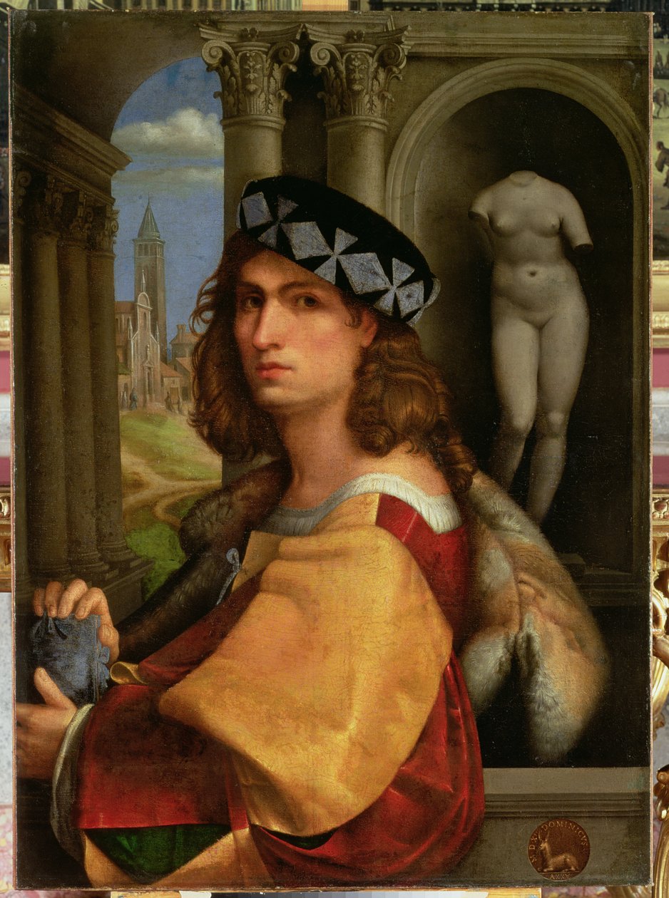 Porträtt av en gentleman, 1512 av Domenico Capriolo