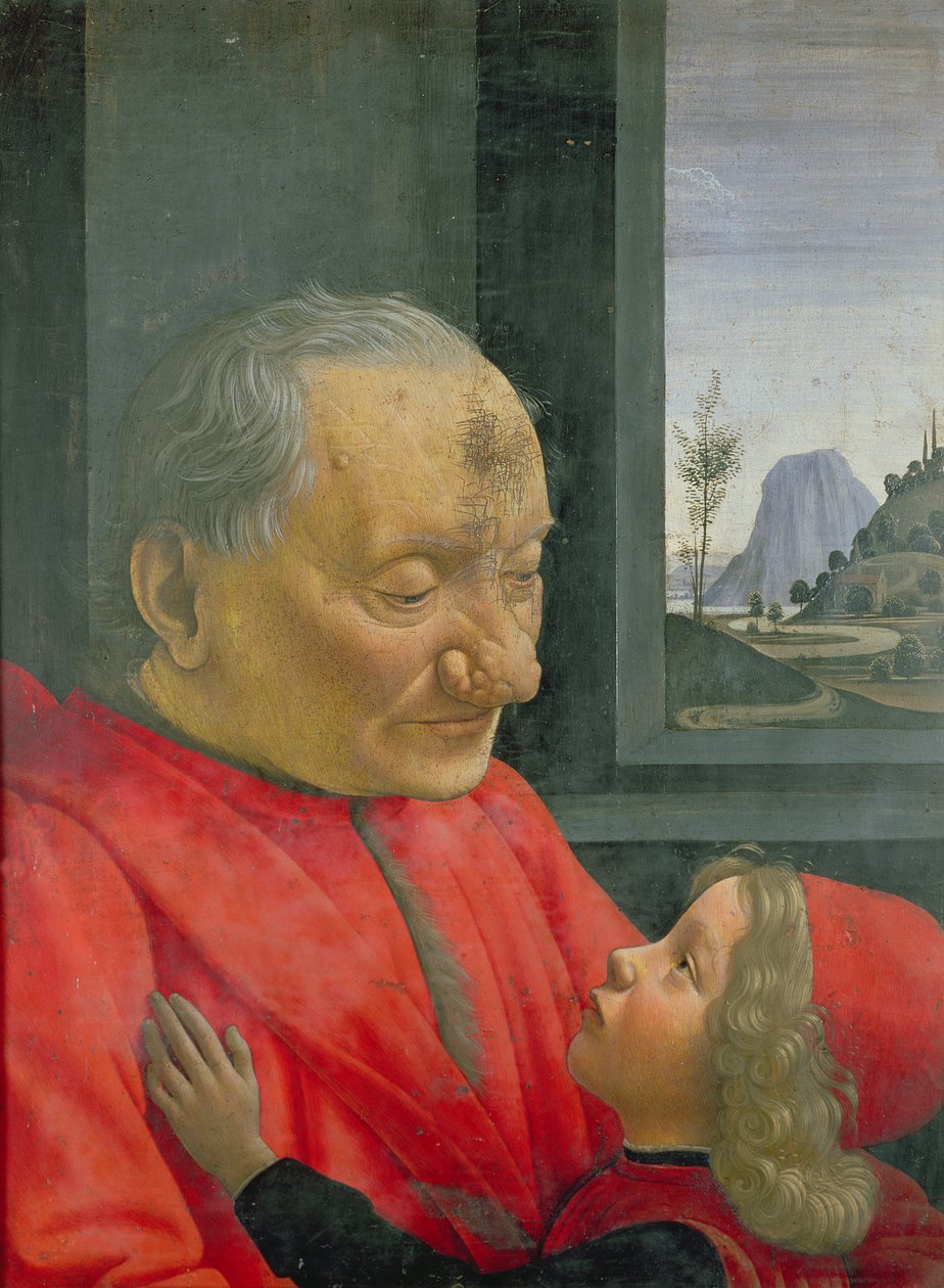 En gammal man och en pojke, 1480-talet av Domenico Ghirlandaio