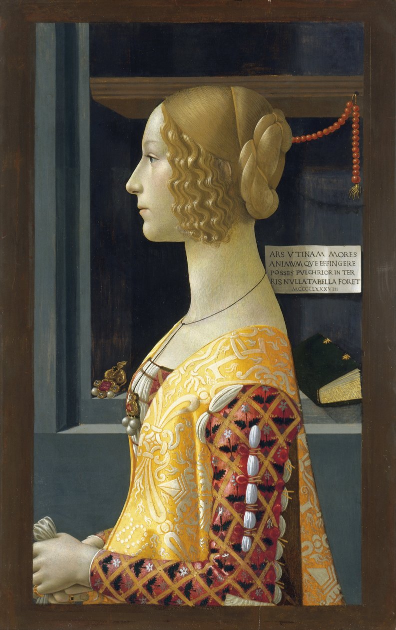 Porträtt av Giovanna Tornabuoni av Domenico Ghirlandaio
