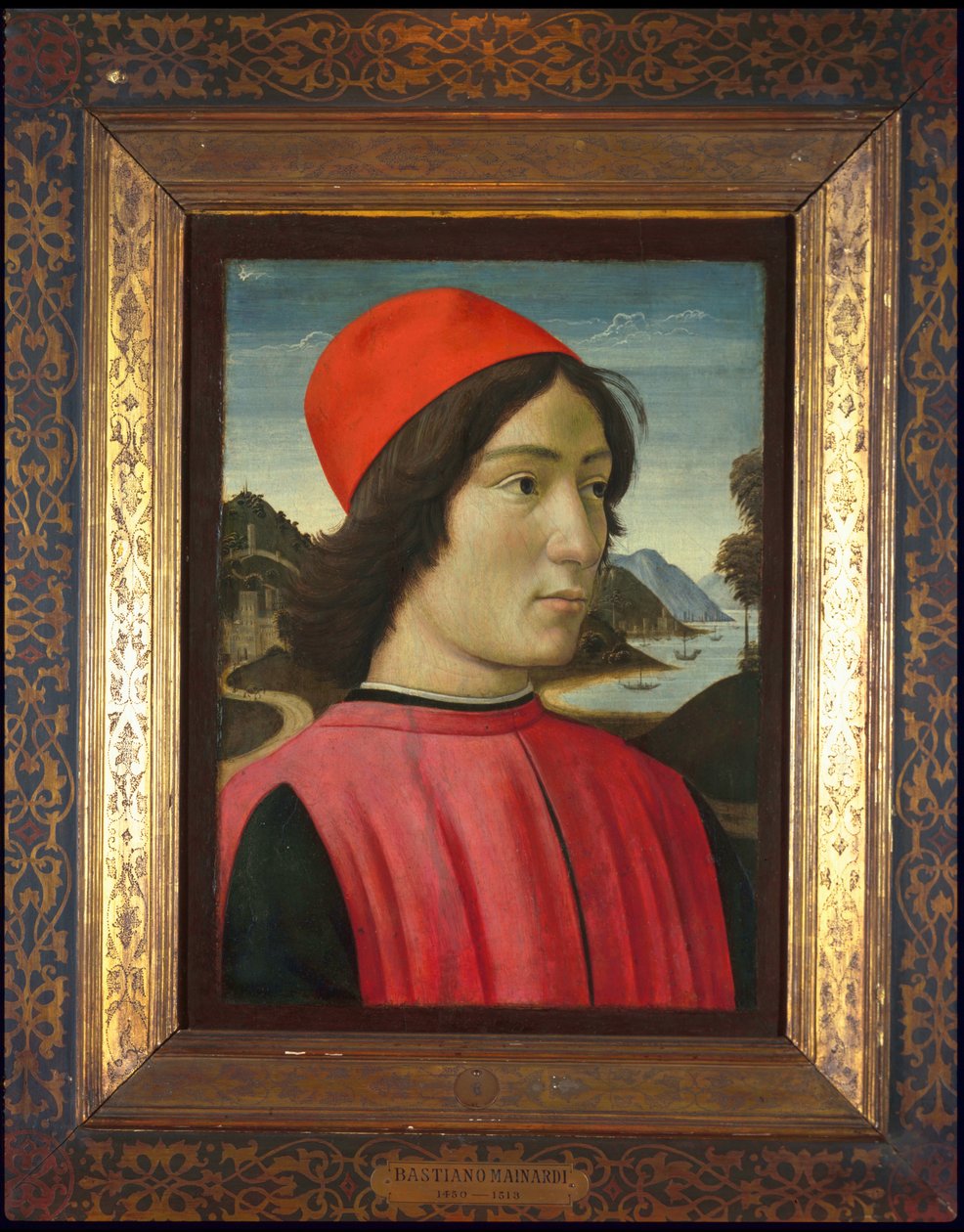 Porträtt av en man, ca 1490 (tempera på panel) av Domenico Ghirlandaio