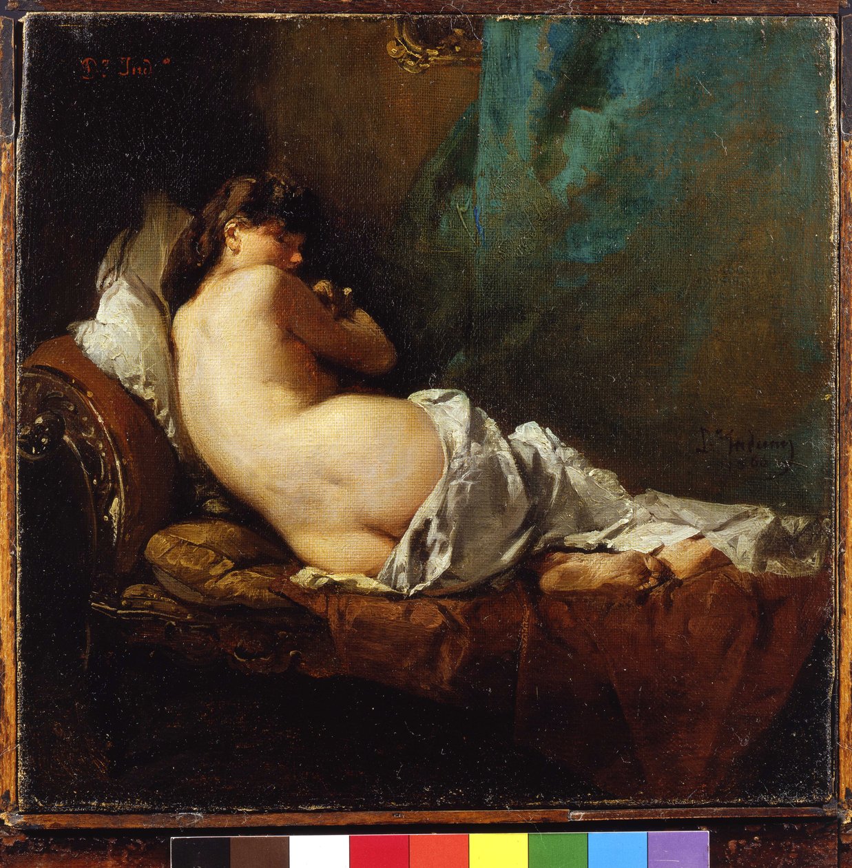 Nudo di spalle av Domenico Induno