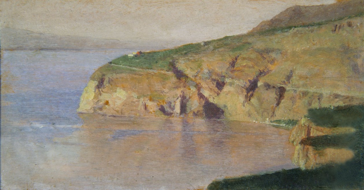 Sorrento Landscape (olja på trä) av Domenico Morelli