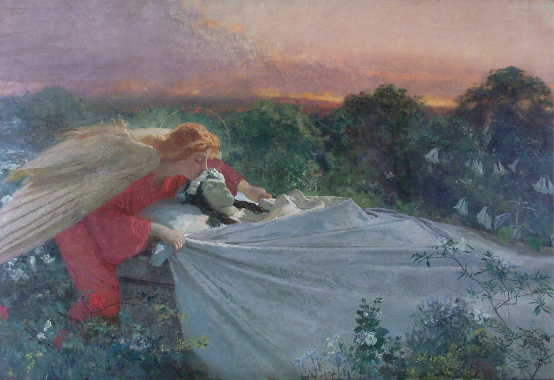 The angel of death av Domenico Morelli