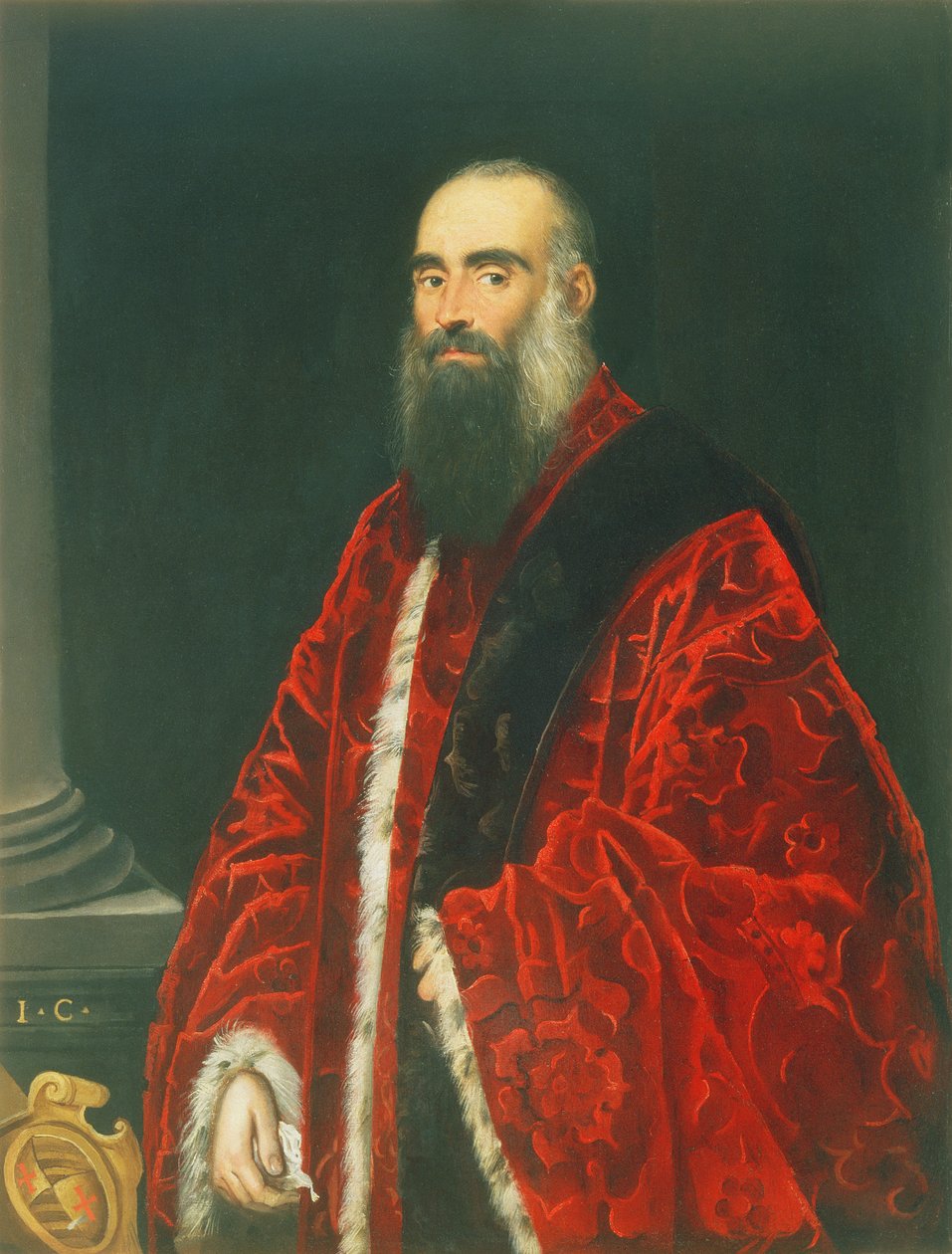 Porträtt av en Contarini-prokurator, troligen Giovanni Paolo Contarini (d.1604) av Domenico Robusti Tintoretto