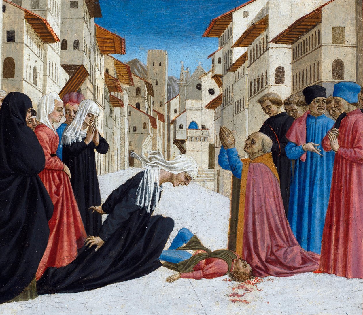 The Miracle of St. Zenobius, 1442-48 (tempera på panel) av Domenico Veneziano