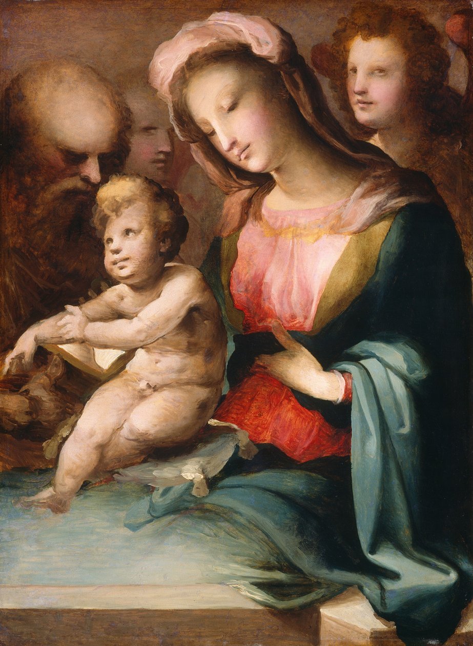 Den heliga familjen med änglar, ca. 15451550. av Domenico Beccafumi