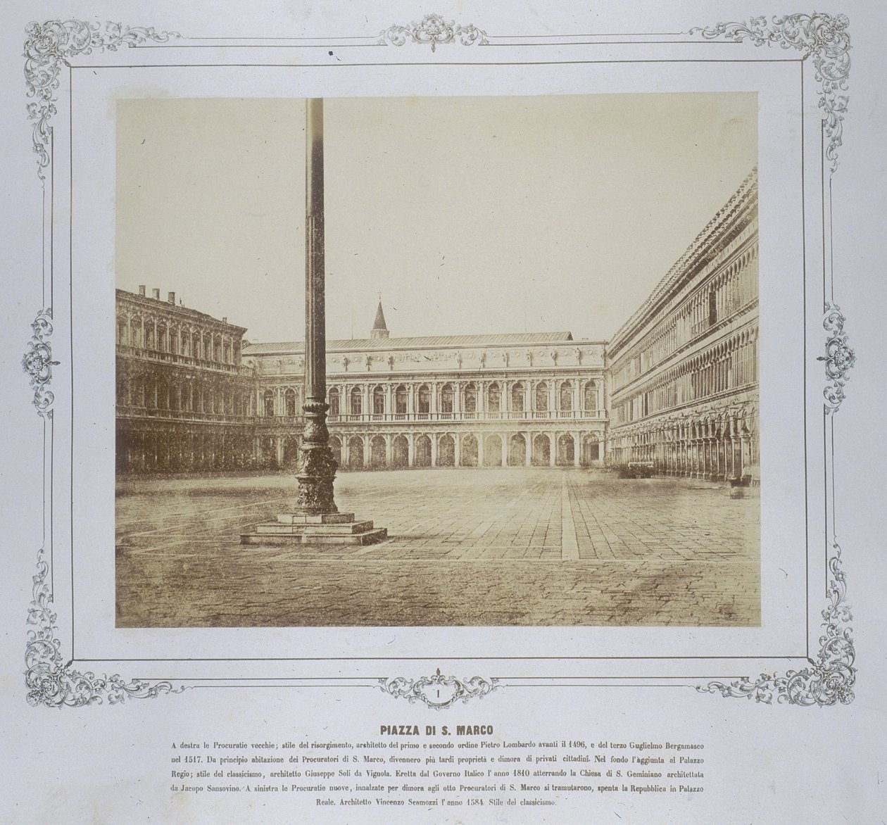 Piazza San Marco, ca 1855 av Domenico Bresolin