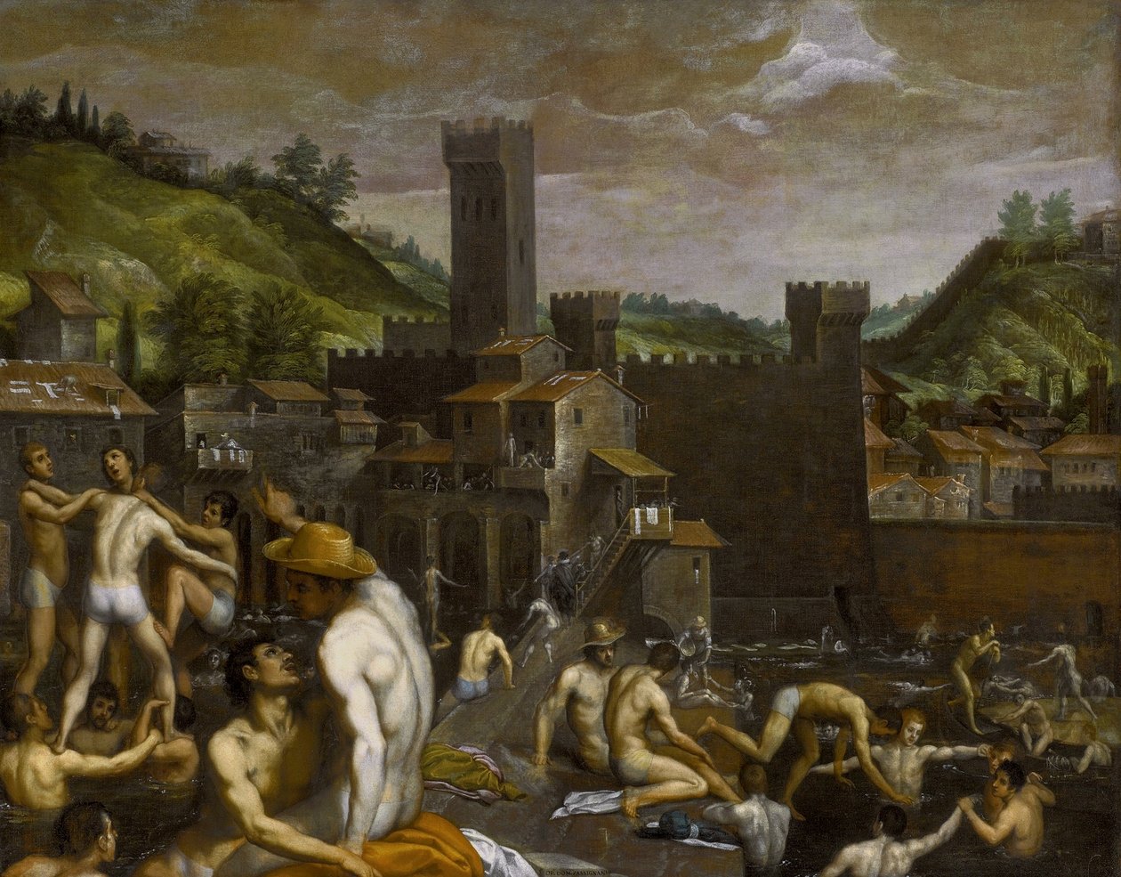 Badgäster på San Niccolo av Domenico Cresti