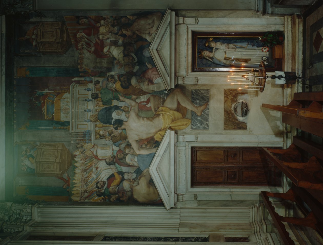 St Antoninus begravning, 1589 av Domenico Cresti