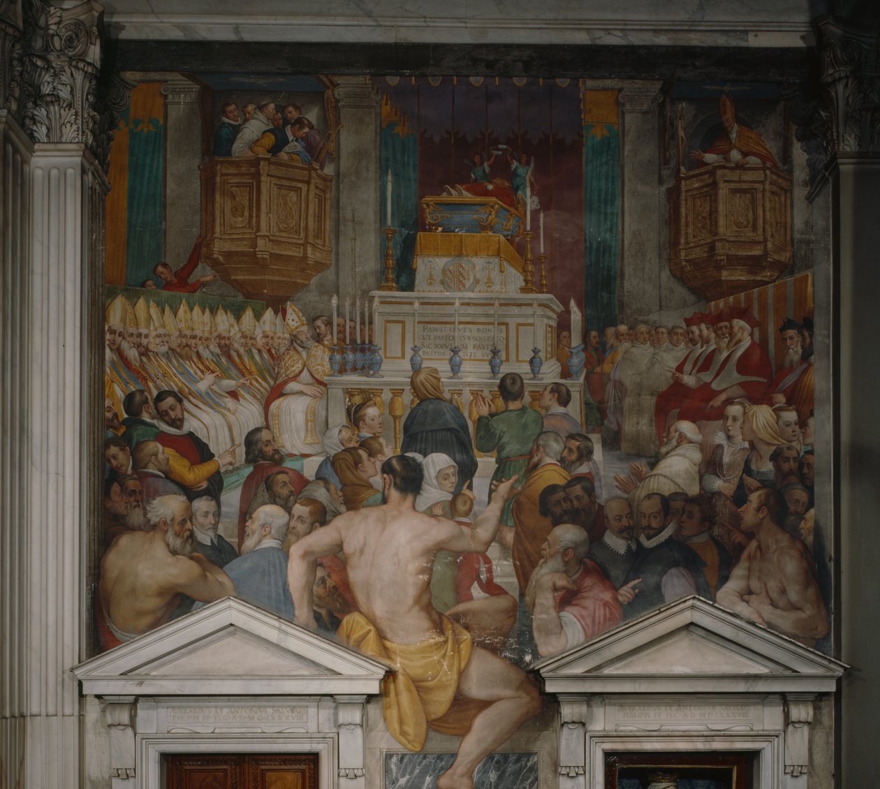 St Antoninus begravning, 1589 av Domenico Cresti
