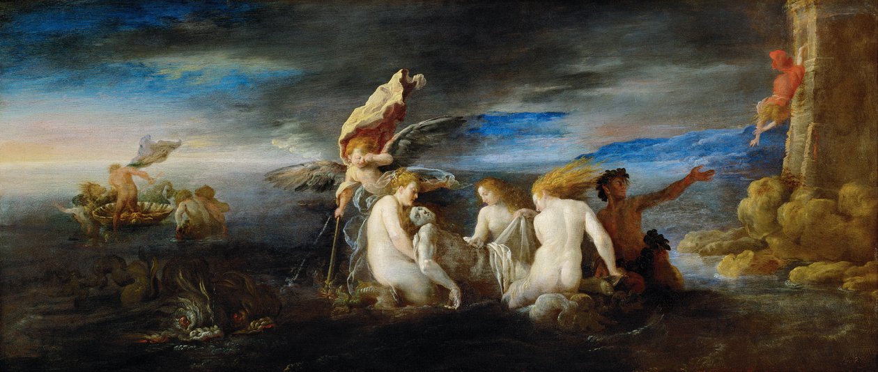 Hero Mourning the Dead Leander, ca. 1622 av Domenico Fetti or Feti