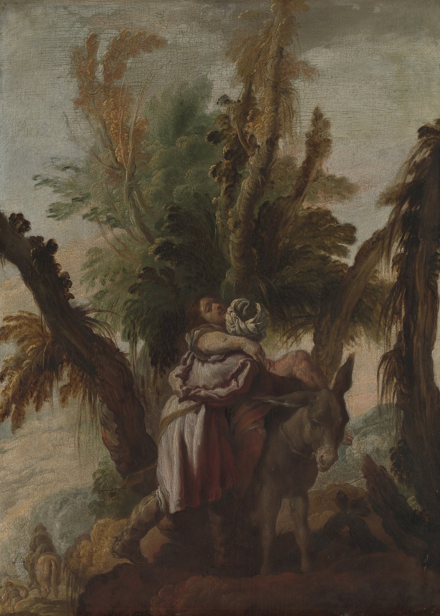 Den barmhärtige samariten, ca. 1618-22. av Domenico Fetti or Feti