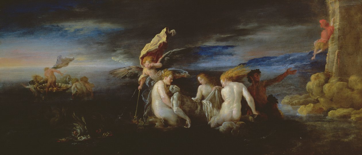 Hero and Leander (panel) av Domenico Fetti or Feti