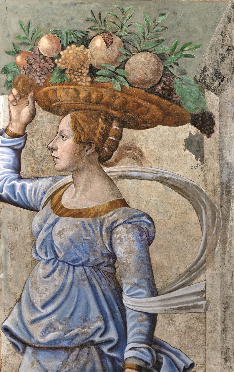 Canephora korgbärare, sent 1400-tal.. av Domenico, Ghirlandaio