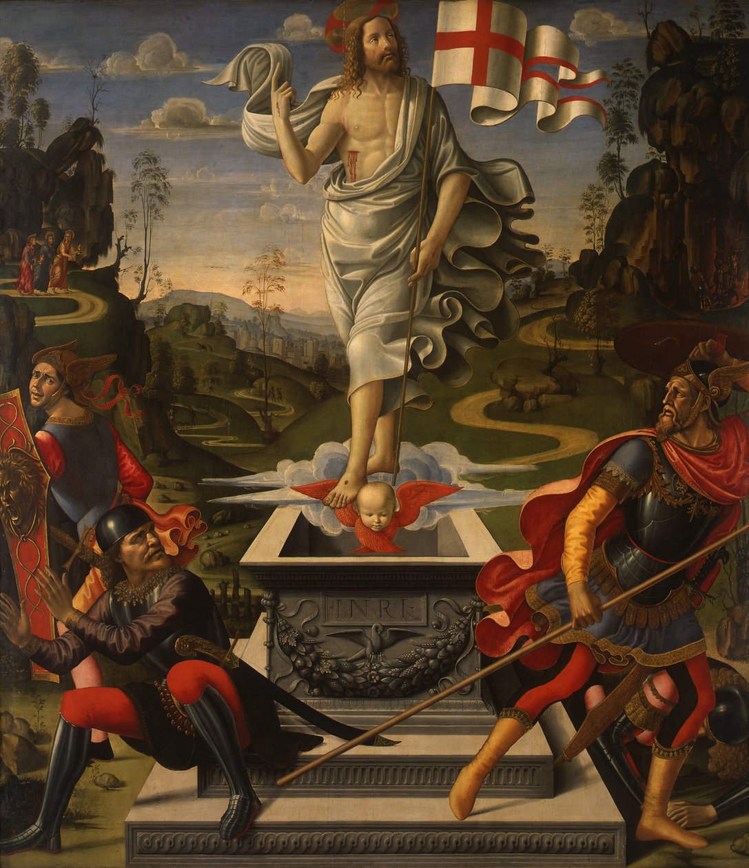 Tyska: Die Auferstehung Christi Kristi uppståndelse av Domenico Ghirlandaio