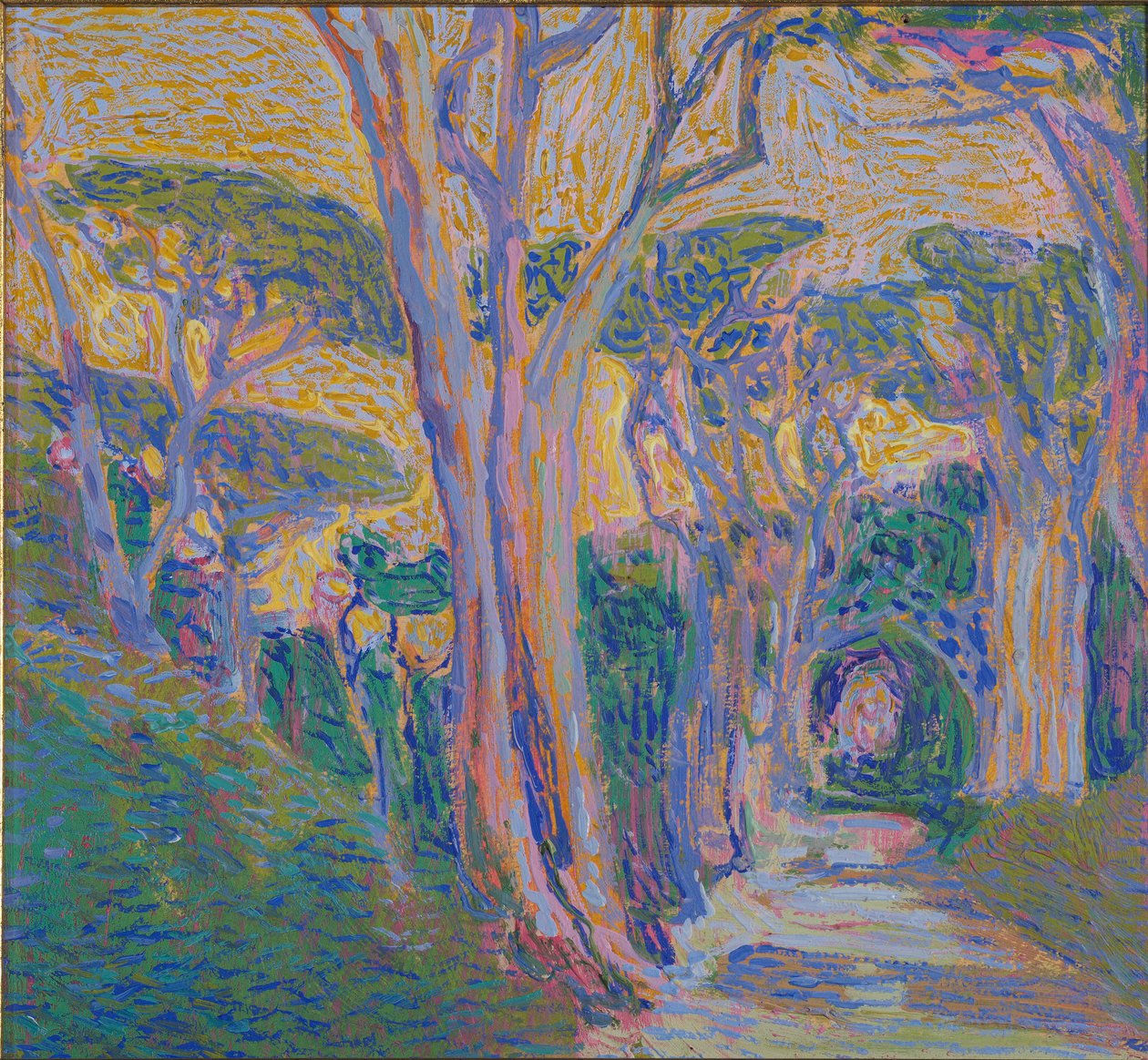 Tallskog i Portofino, ca 1920 av Domenico Guerello