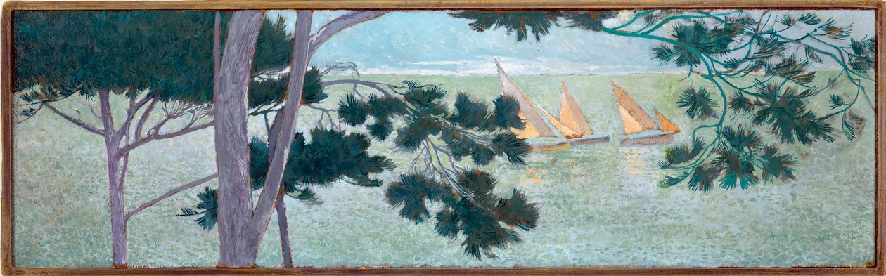 Tallar vid havet, 1924 av Domenico Guerello