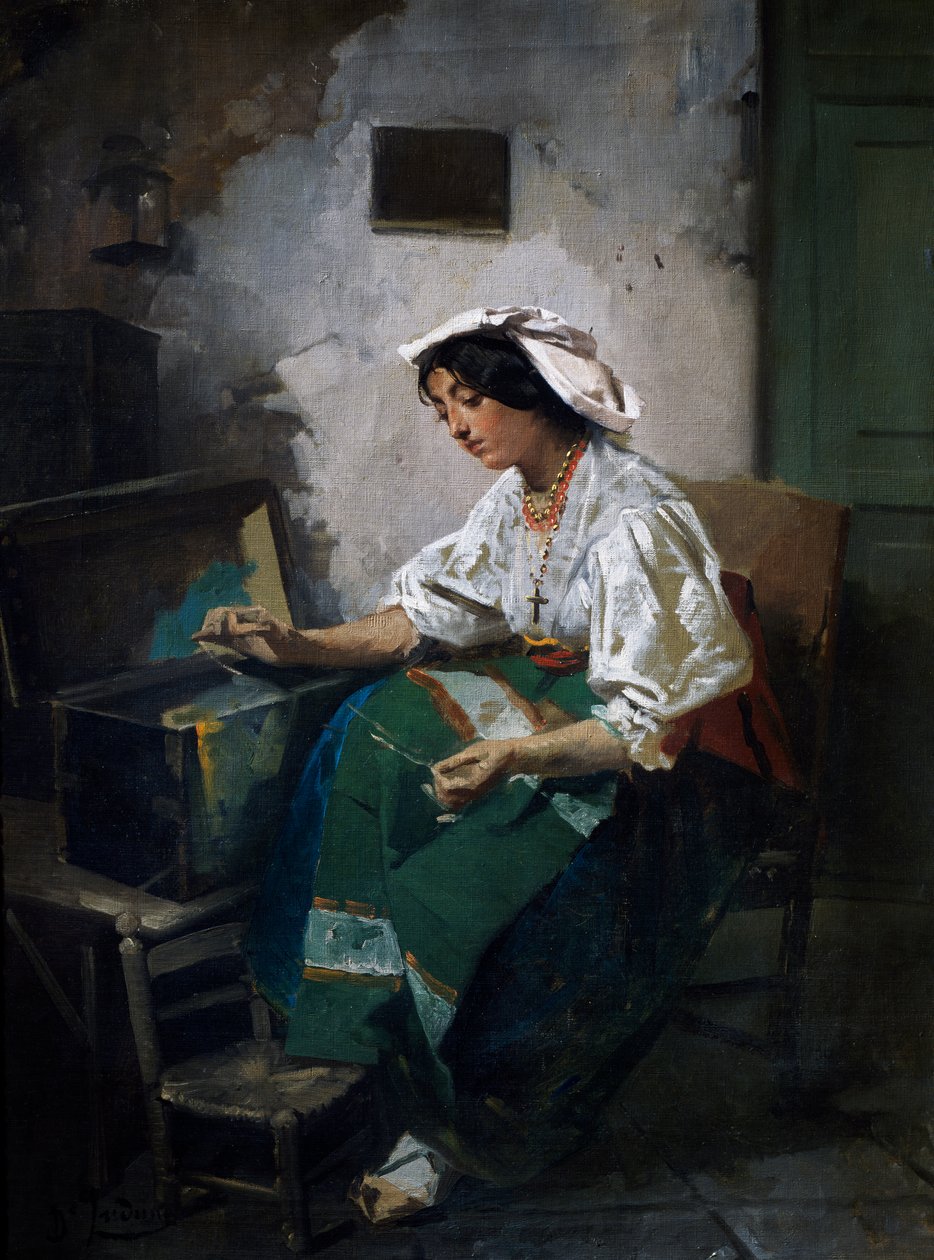 Sy flicka av Domenico Induno