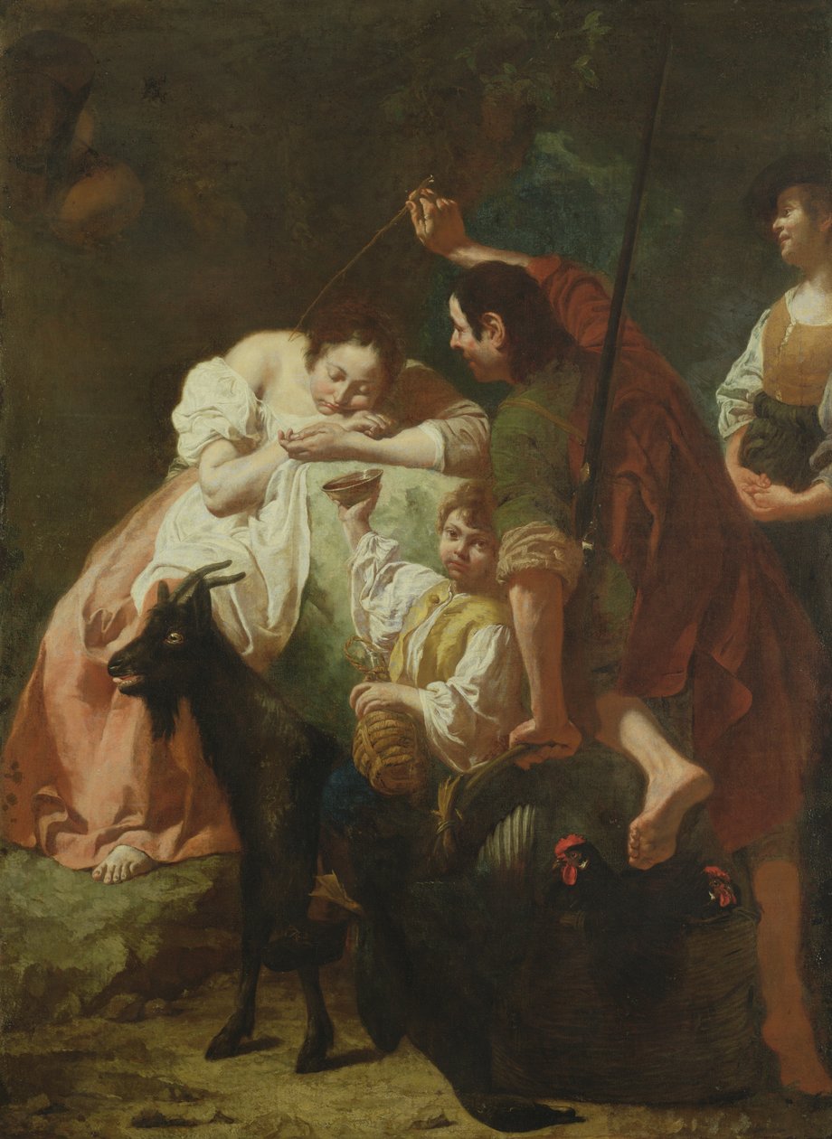 En sovande herdinna av Domenico Maggiotto