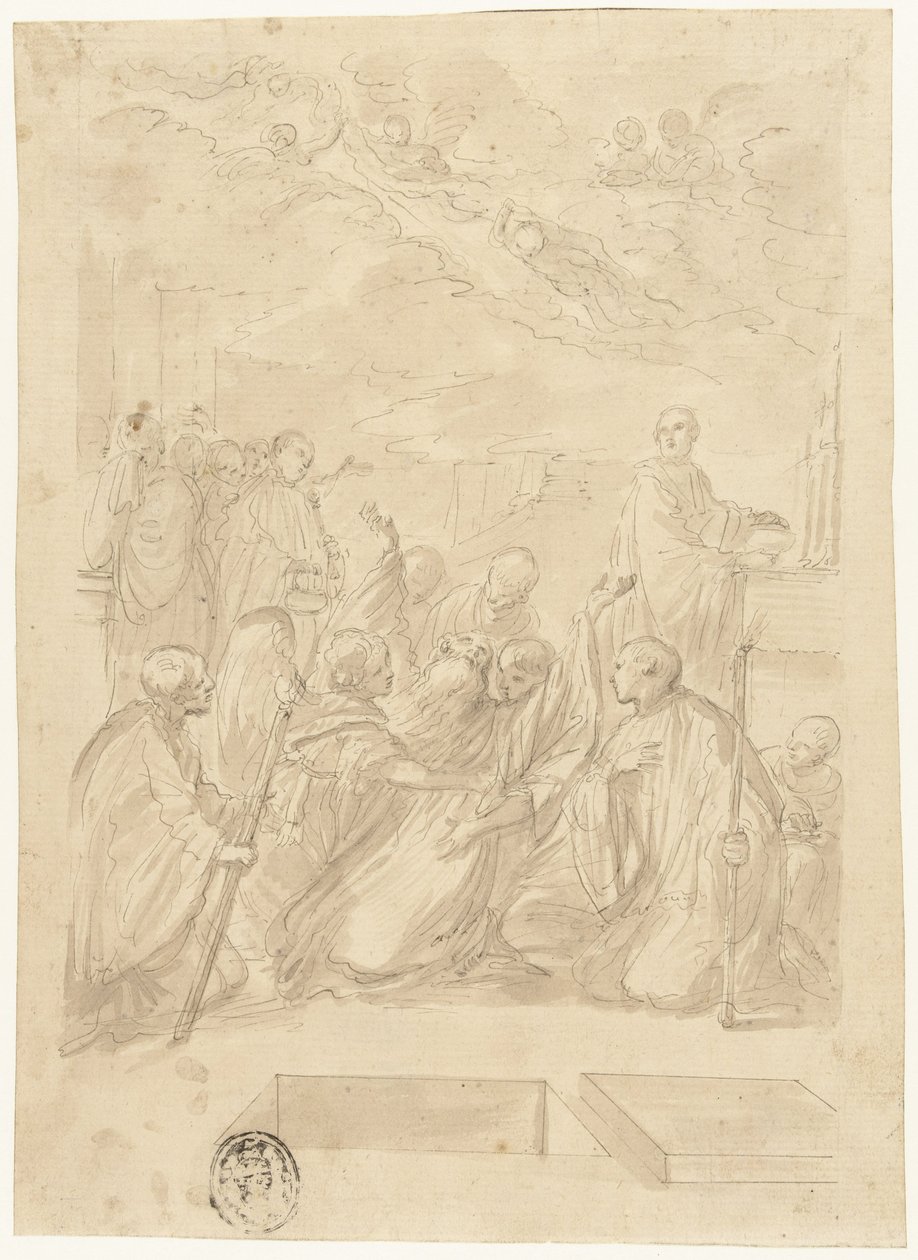 Sankt Benedikts död av Domenico Maria Canuti