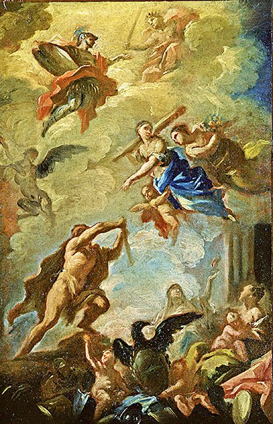 The Triumph of Hercules (olja på duk) av Domenico Mondo