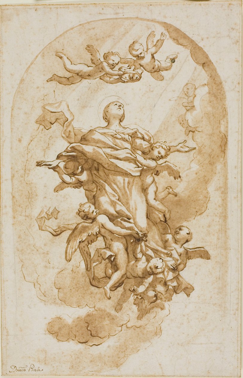 Jungfru Marie himmelsfärd av Domenico Piola