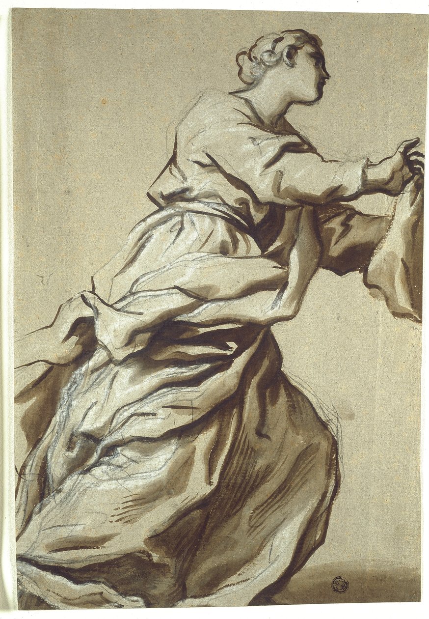 Studera för detaljer: Saint Veronica av Domenico Piola