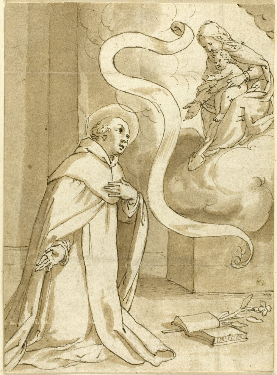 Den helige Dominikus vision av Domenico Piola