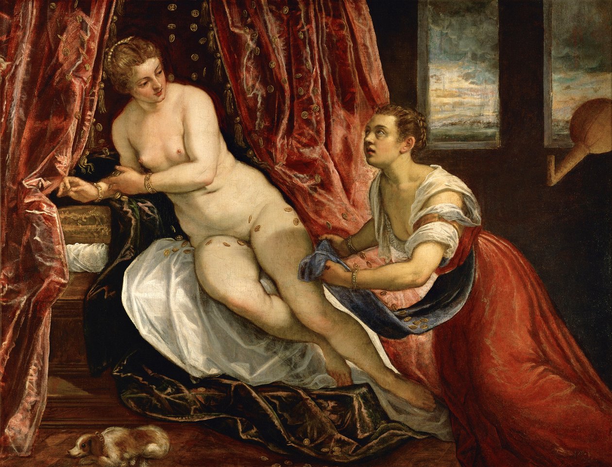 Danae, ca 1570 av Domenico Robusti Tintoretto