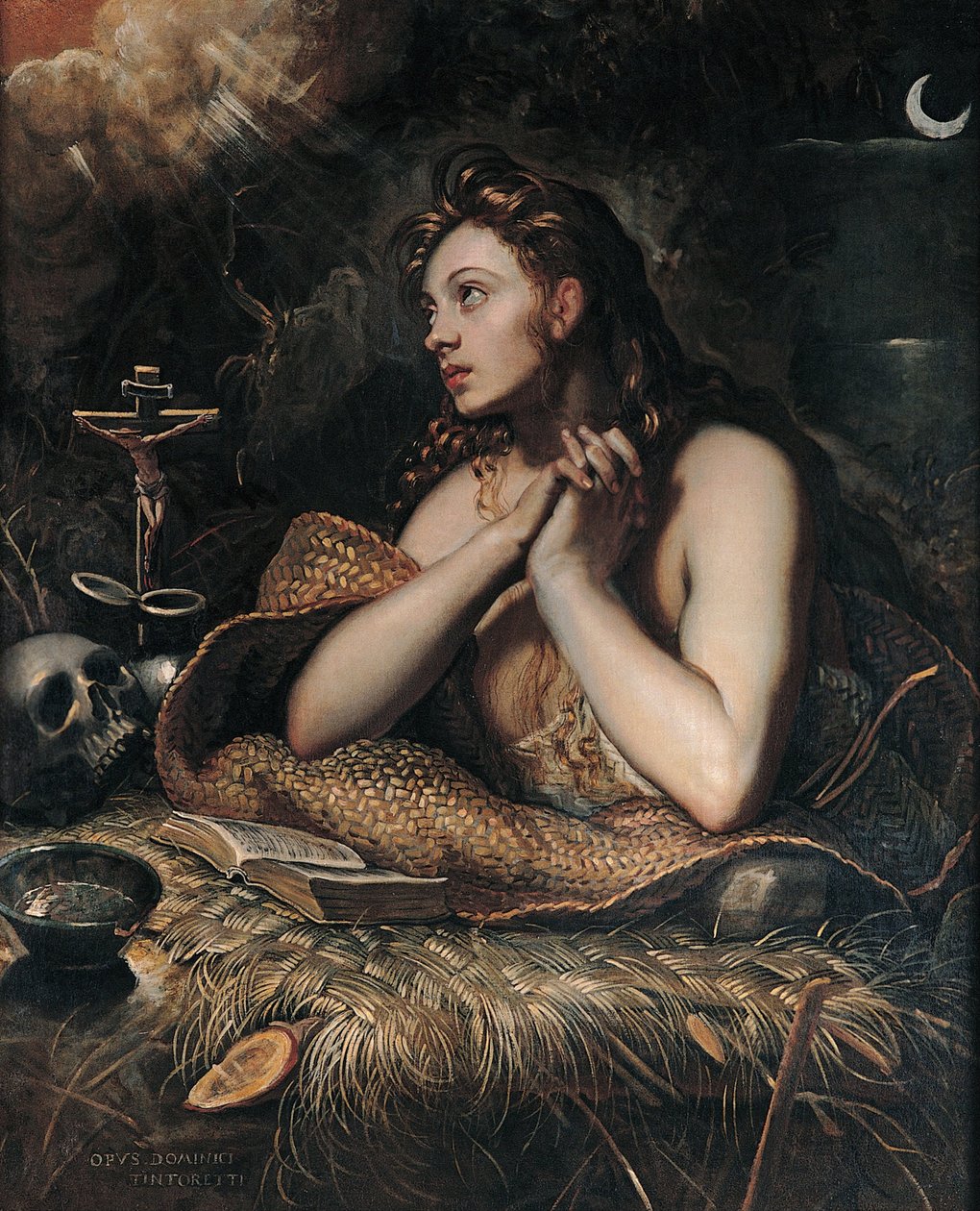 Den ångerfulla Magdalena, ca 1600 av Domenico Robusti Tintoretto