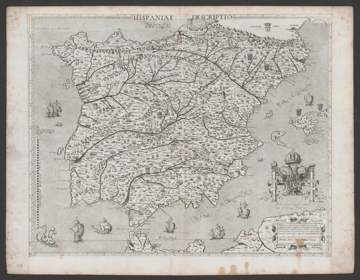 Hispaniae Descriptio de Domenico Zenoi (1560) av Domenico Zenoi
