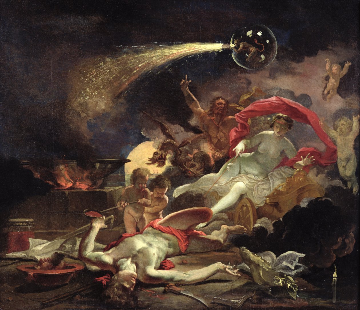 Medea Rejuvenating Eson av Domenicus van Wijnen