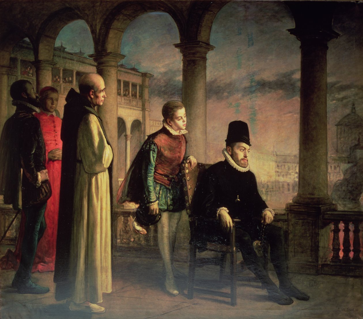 Filip II (1527-98) förklarar sin tro av Domingo Valdivieso