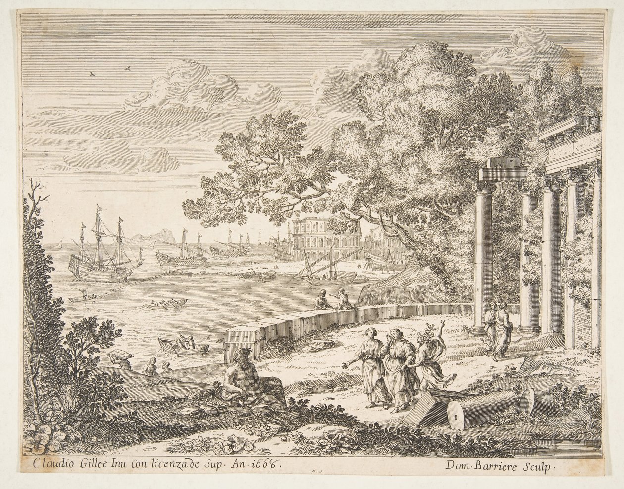 Landskap med Merkurius, 1668. av Dominique Barriere
