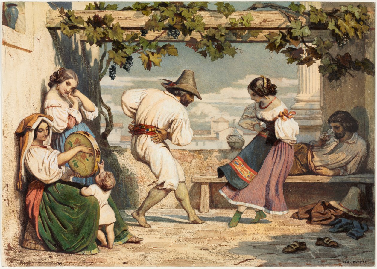 La Saltarelle, 1800-tal. av Dominique Louis Papety