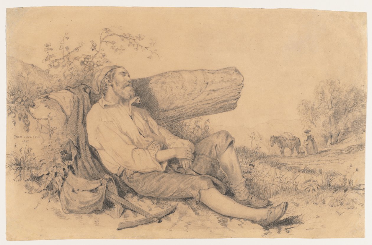 Sovande fältarbetare, 1842. av Dominique Louis Papety