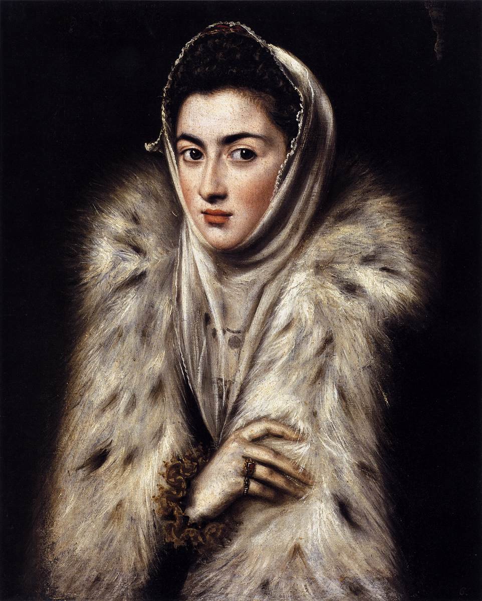 A Lady in a Fur Wrap av El Greco