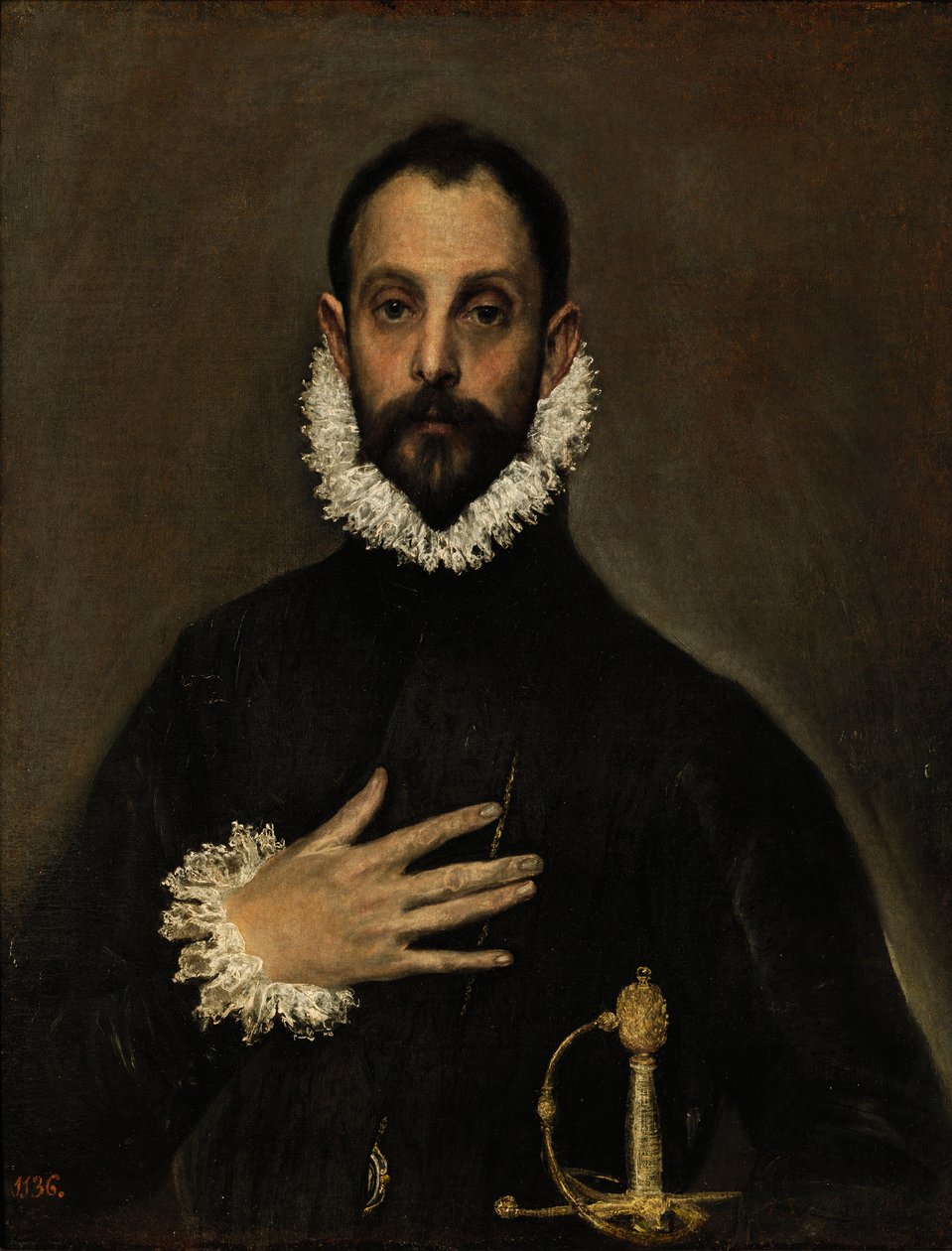 El caballero de la mano en el pecho av El Greco