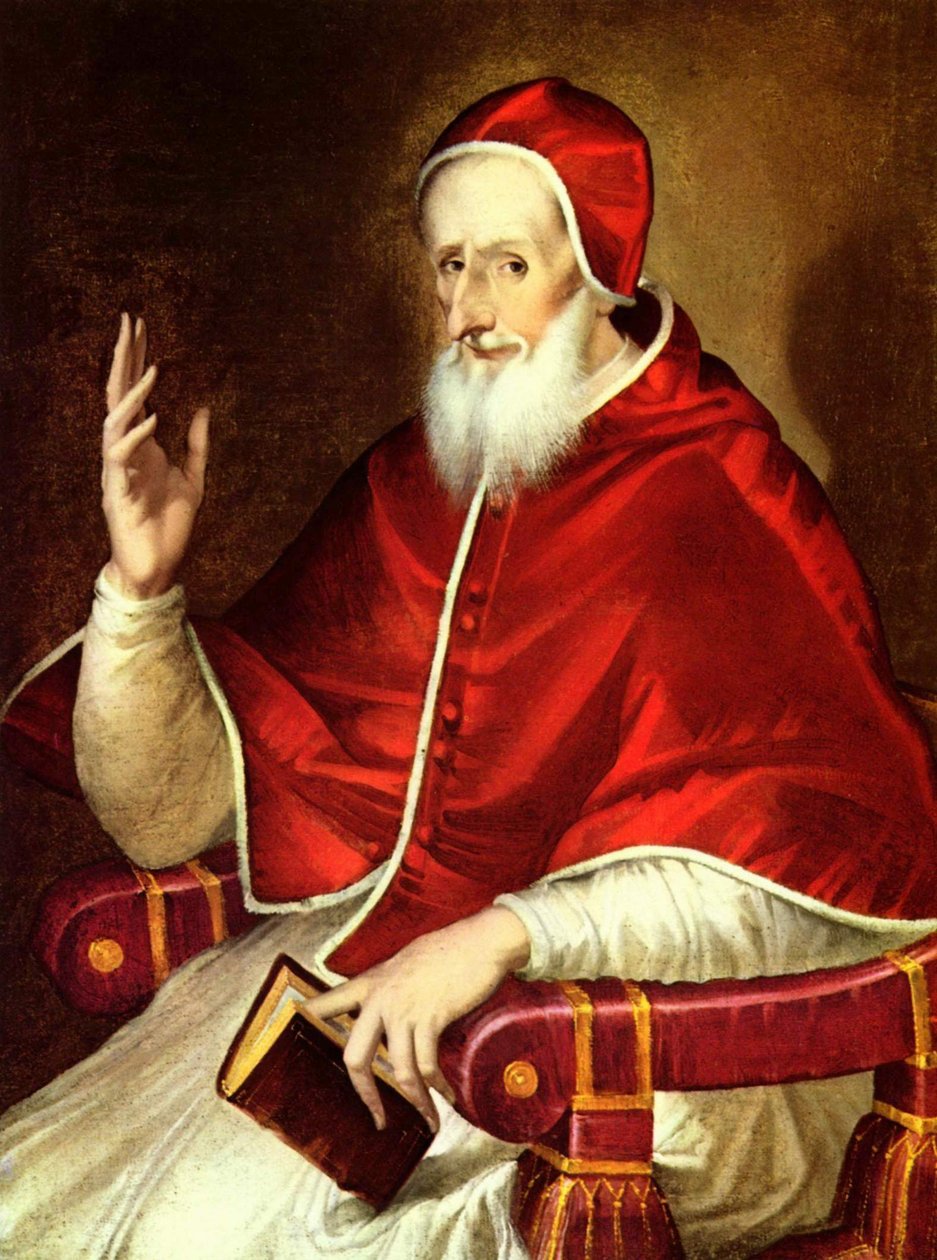 Porträt des Papst Pius V.  av El Greco