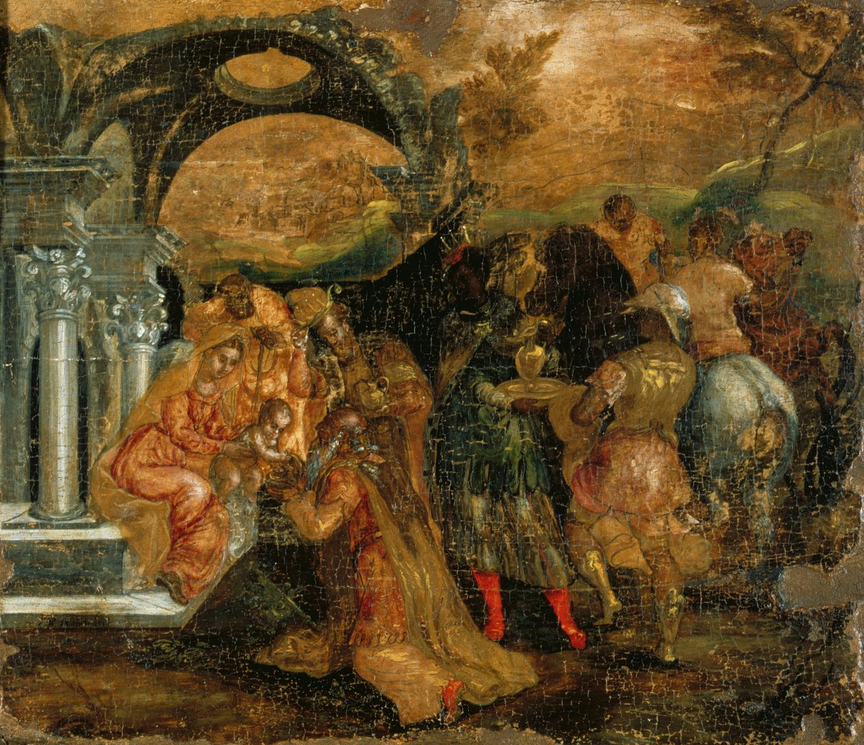 Tillbedjan av magierna av El Greco