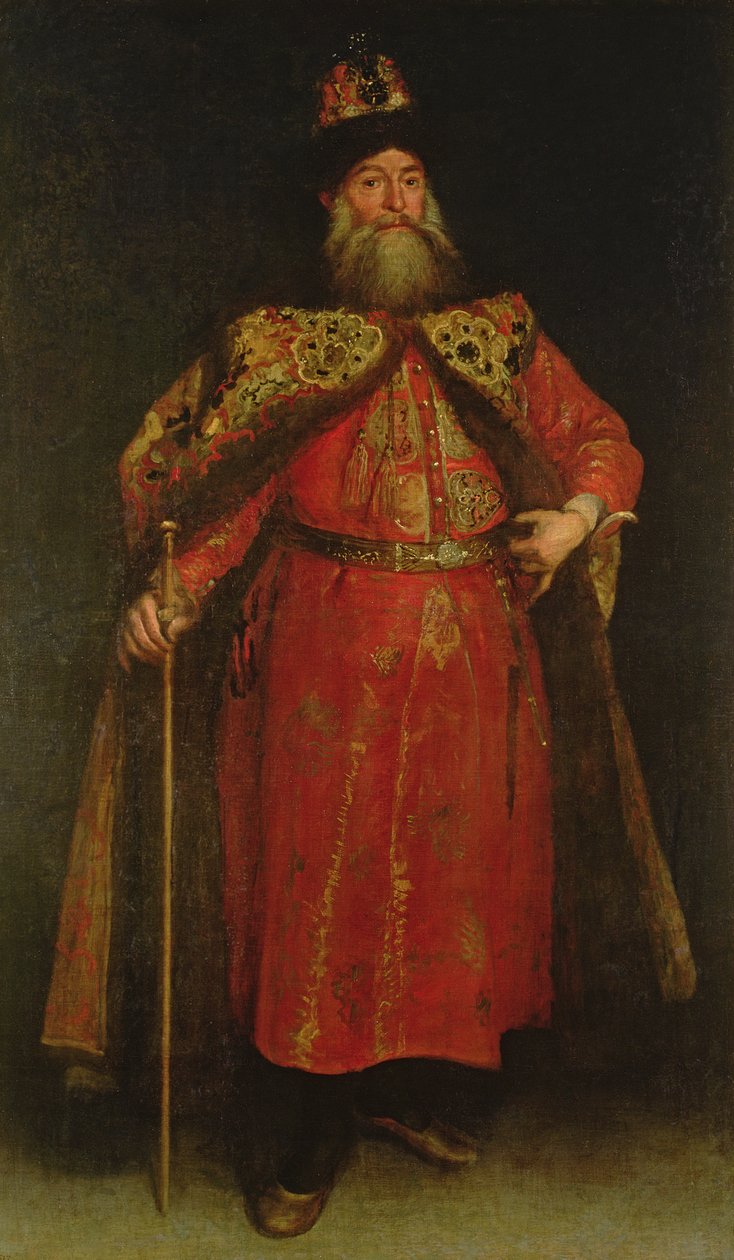 Den ryske ambassadören Piotr Ivanowitz Potemkin, 1681 av Don Juan Carreno de Miranda